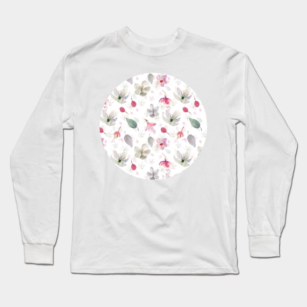 Fuchsia Long Sleeve T-Shirt by Irina_Reznikova